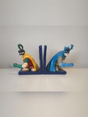 1999 Batman & Robin 'Bronze Age' Bookends Warner Brothers Store Exclusive (READ)